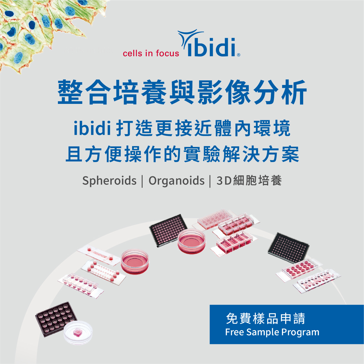 整合培養與影像分析，ibidi 打造更接近體內環境且方便操作的實驗解決方案